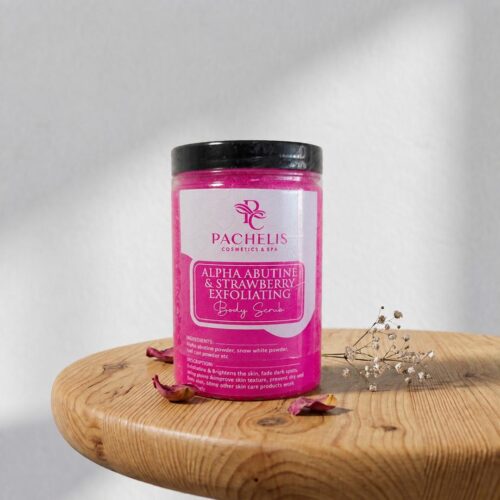 Alpha abutine + Strawberry exfoliating body scrub,